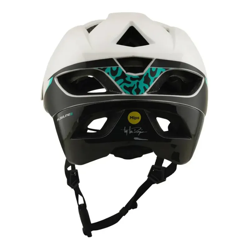 Troy Lee Designs Flowline SE Helmet Stacks in Pumice/Real Teal-2