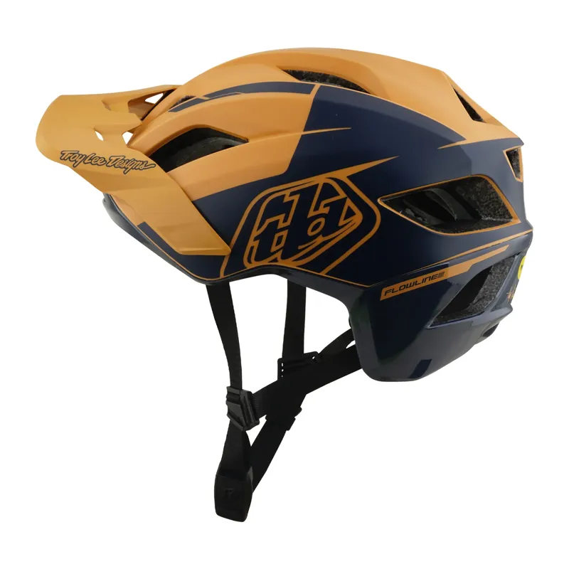 Troy Lee Designs Flowline SE MIPS Helmet in Hydro Mustard/Black Iris-1