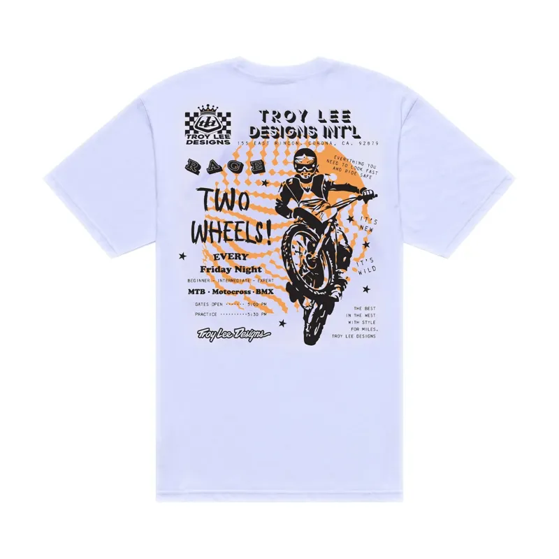 Troy Lee Designs Friday Night Short Sleeve Tee in White-1