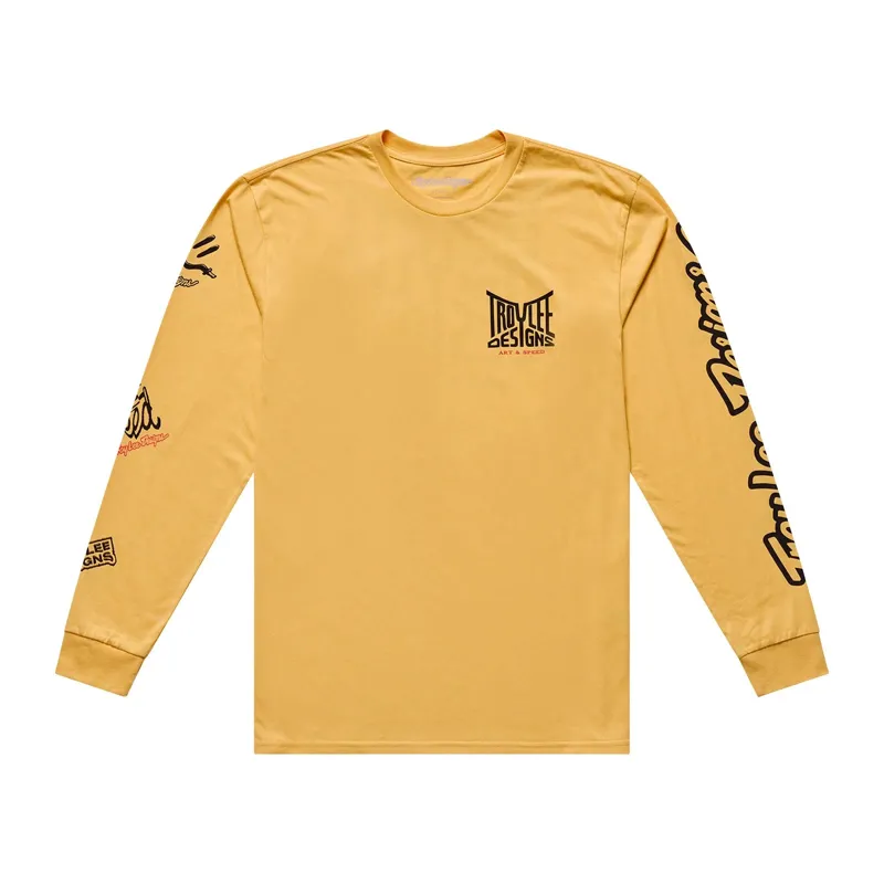 Troy Lee Designs Handlebar Long Sleeve Tee in Bleached Melon