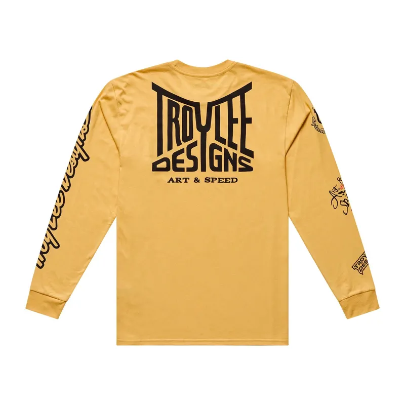 Troy Lee Designs Handlebar Long Sleeve Tee in Bleached Melon-1