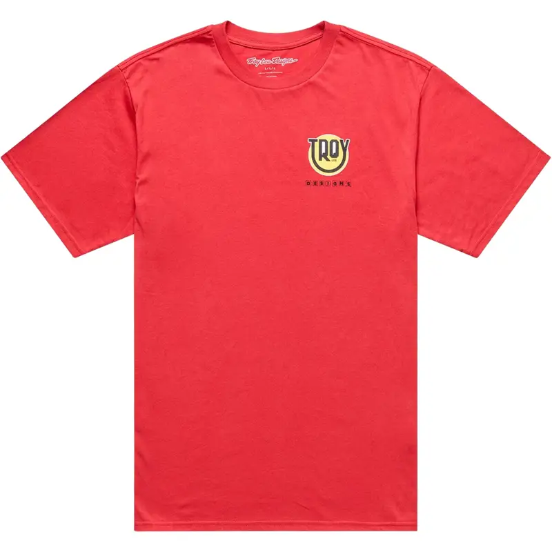 Balfes Bikes Troy Lee Designs Happy Dayz Short Sleeve Tee in Red | Free postage over £30, £10 off first order, price match & 0% finance.