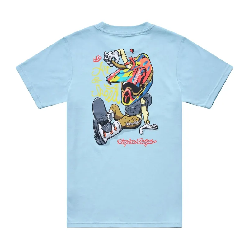 Troy Lee Designs Heritage Youth Short Sleeve Tee in Dawn Blue-1