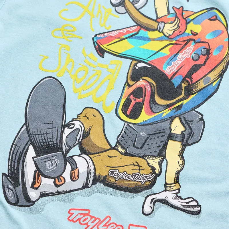 Troy Lee Designs Heritage Youth Short Sleeve Tee in Dawn Blue-5