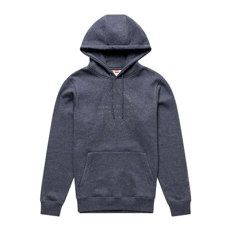 Troy Lee Designs Imprint Pullover Hoodie in Black Heather