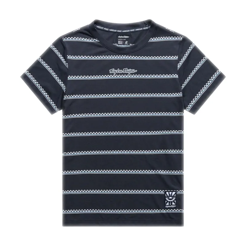 Troy Lee Designs Lilium Ride Women's SS Tee Checked Out in Black