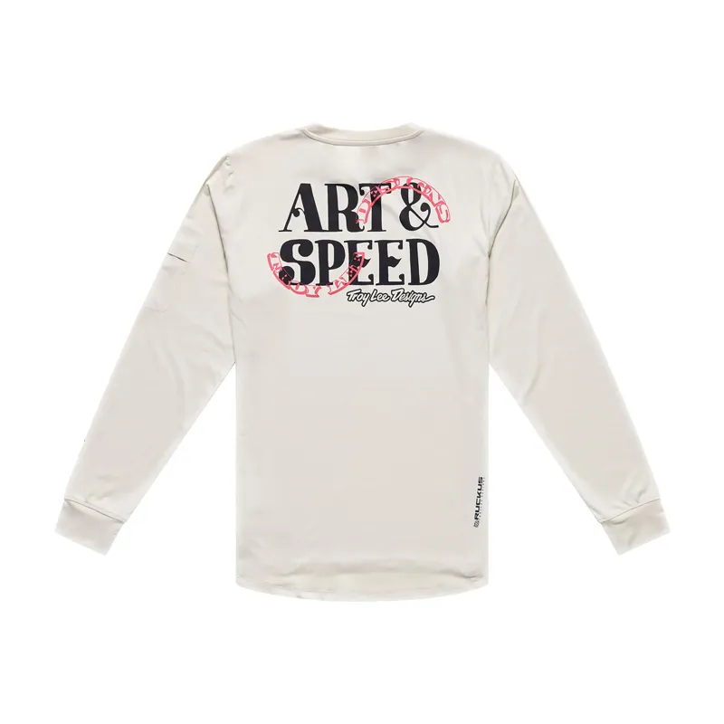 Troy Lee Designs Ruckus Long Sleeve Ride Jersey Art and Speed in Pumice-1