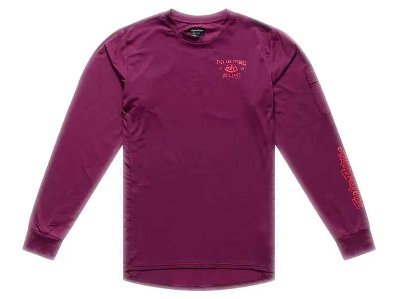 Troy Lee Designs Ruckus Long Sleeve Ride Jersey Lockdown in Sangria