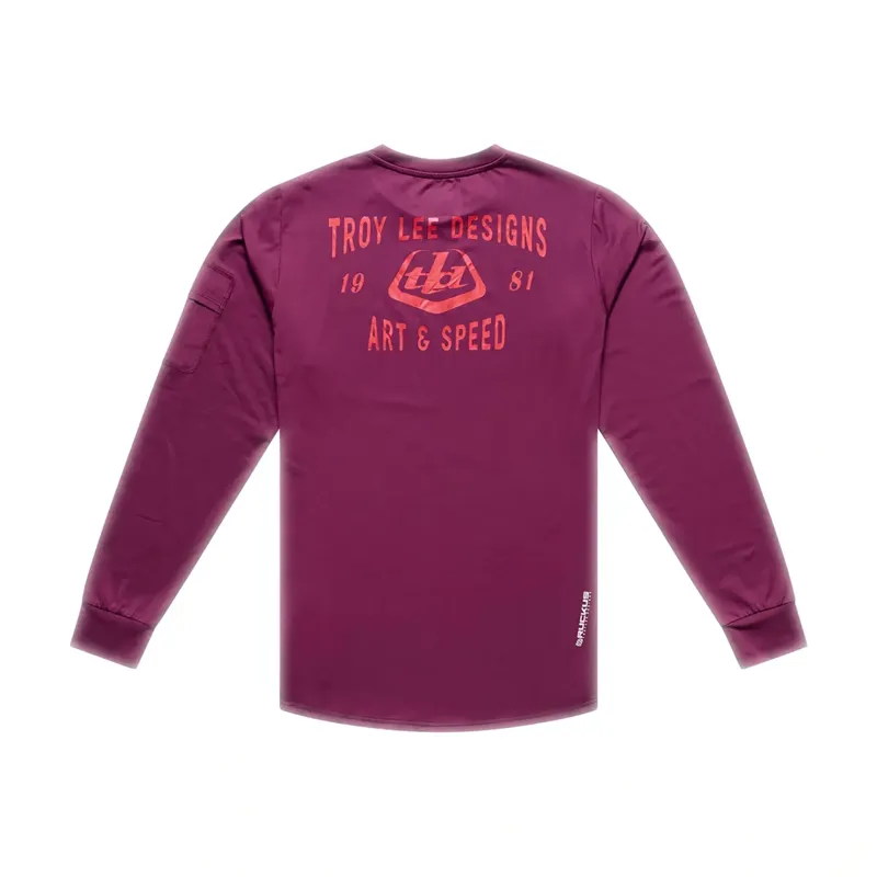 Troy Lee Designs Ruckus Long Sleeve Ride Jersey Lockdown in Sangria-1
