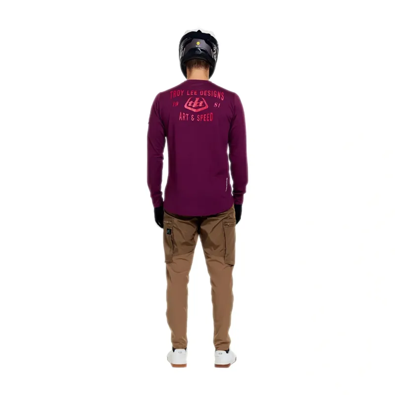 Troy Lee Designs Ruckus Long Sleeve Ride Jersey Lockdown in Sangria-12