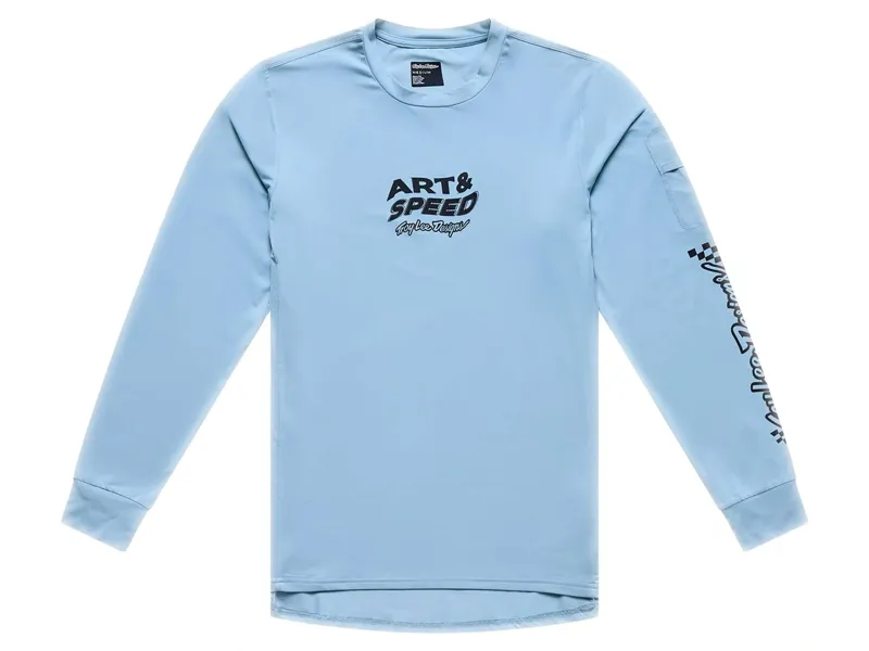 Troy Lee Designs Ruckus Long Sleeve Ride Jersey Waves in Dawn Blue