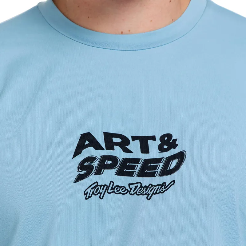 Troy Lee Designs Ruckus Long Sleeve Ride Jersey Waves in Dawn Blue-2