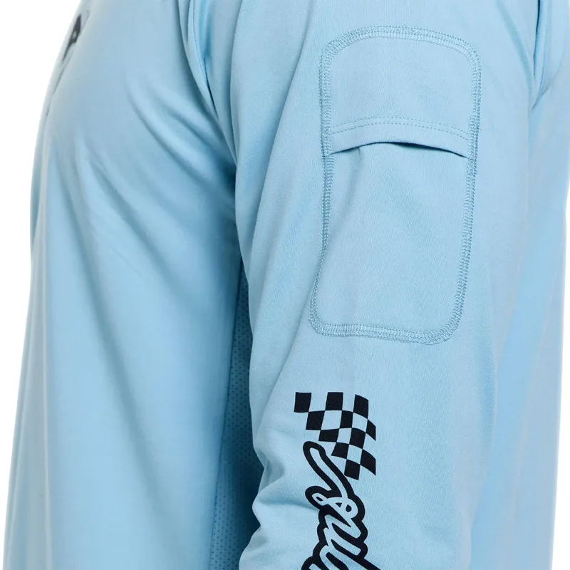 Troy Lee Designs Ruckus Long Sleeve Ride Jersey Waves in Dawn Blue-4