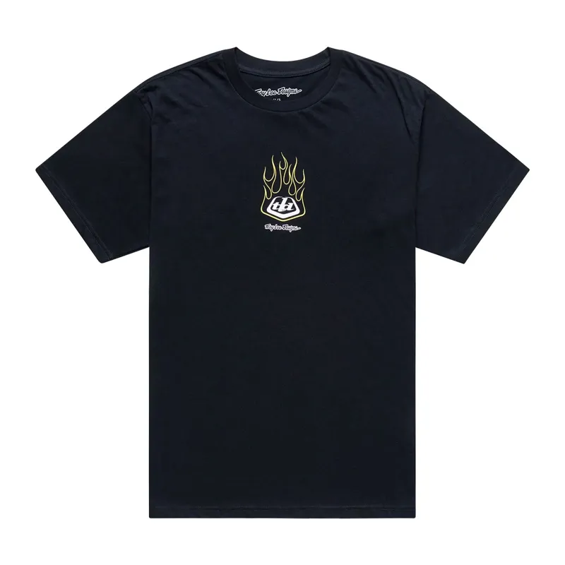 Troy Lee Designs Short Sleeve Tee Flame2 in Black