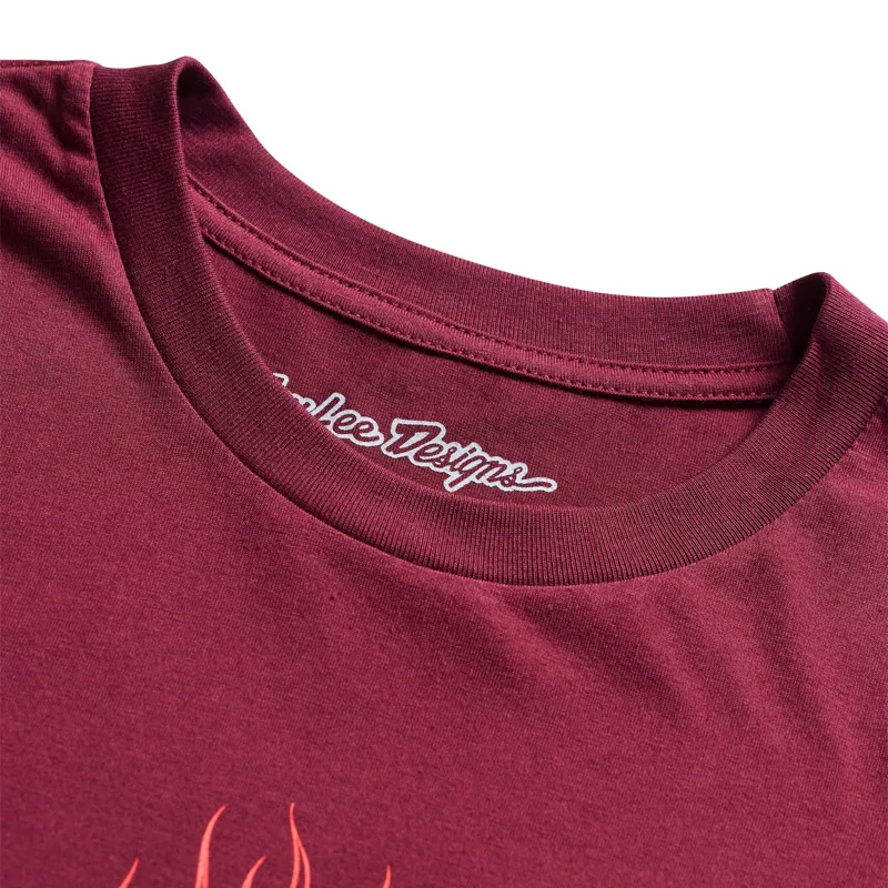Troy Lee Designs Short Sleeve Tee Flame2 in Red-2