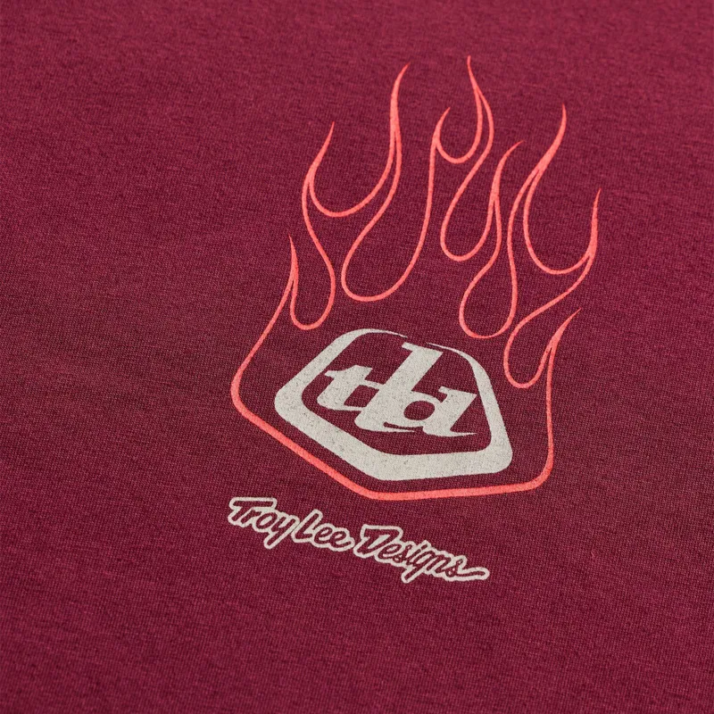 Troy Lee Designs Short Sleeve Tee Flame2 in Red-4