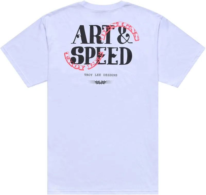 Troy Lee Designs Short Sleeve Tee Pink Slips in White-1