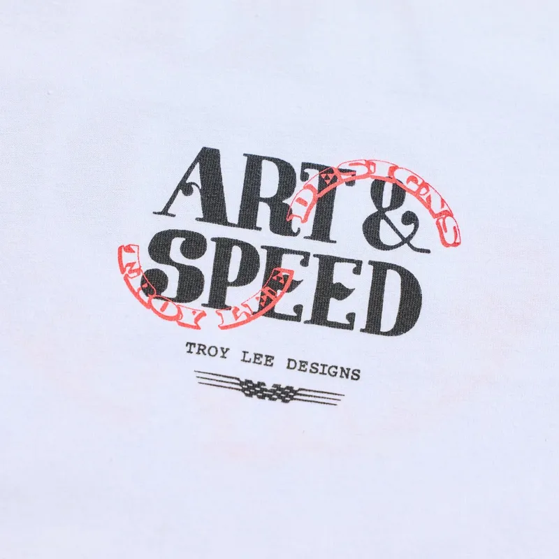 Troy Lee Designs Short Sleeve Tee Pink Slips in White-2