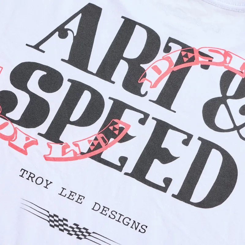Troy Lee Designs Short Sleeve Tee Pink Slips in White-5