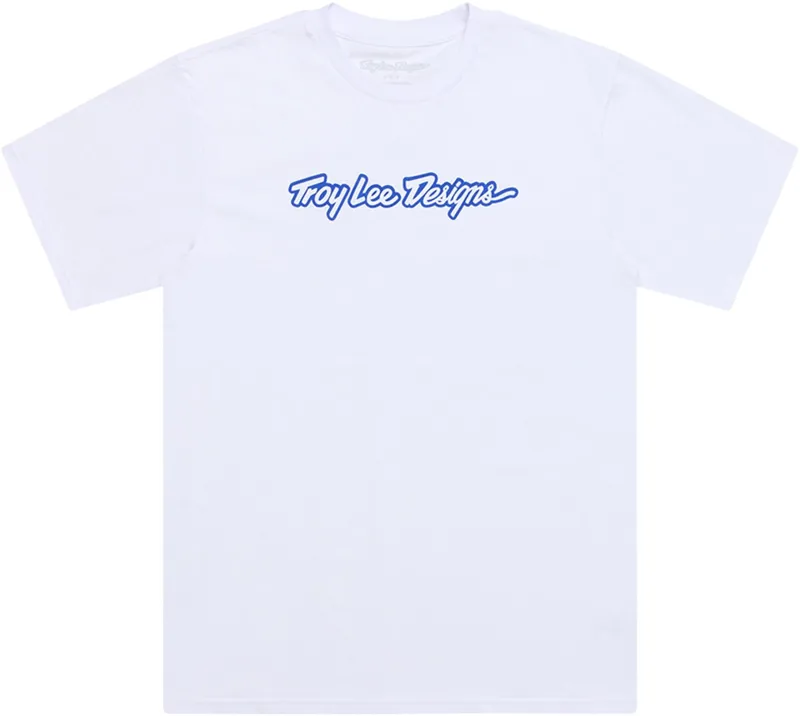 Troy Lee Designs Signature Short Sleeve Tee in White/Black