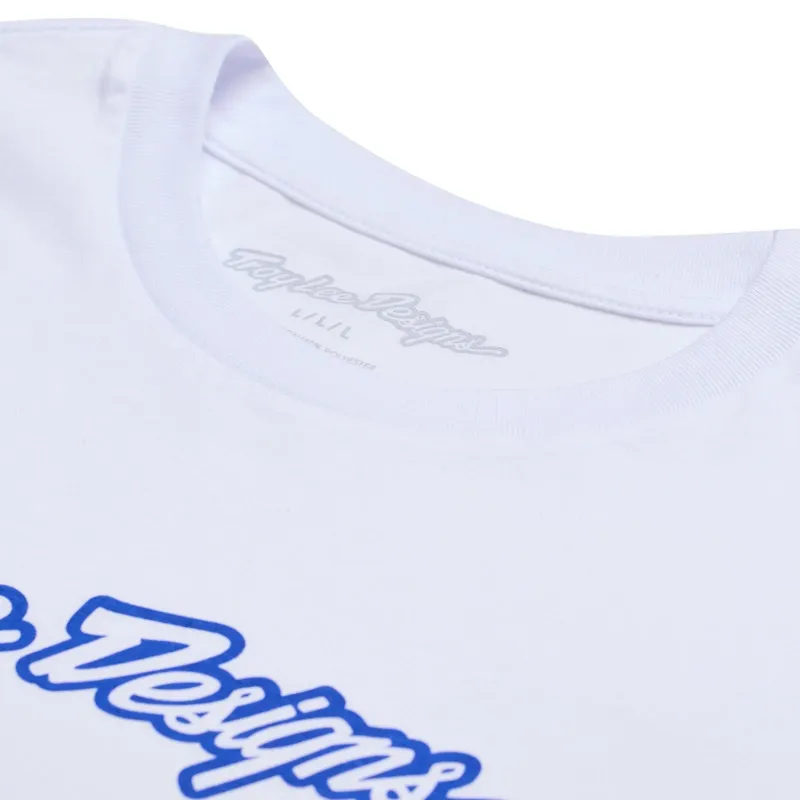 Troy Lee Designs Signature Short Sleeve Tee in White/Black-3