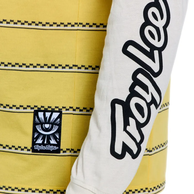 Troy Lee Designs Skyline Fakie Ride Long Sleeve Tee Stripe in Butter-11