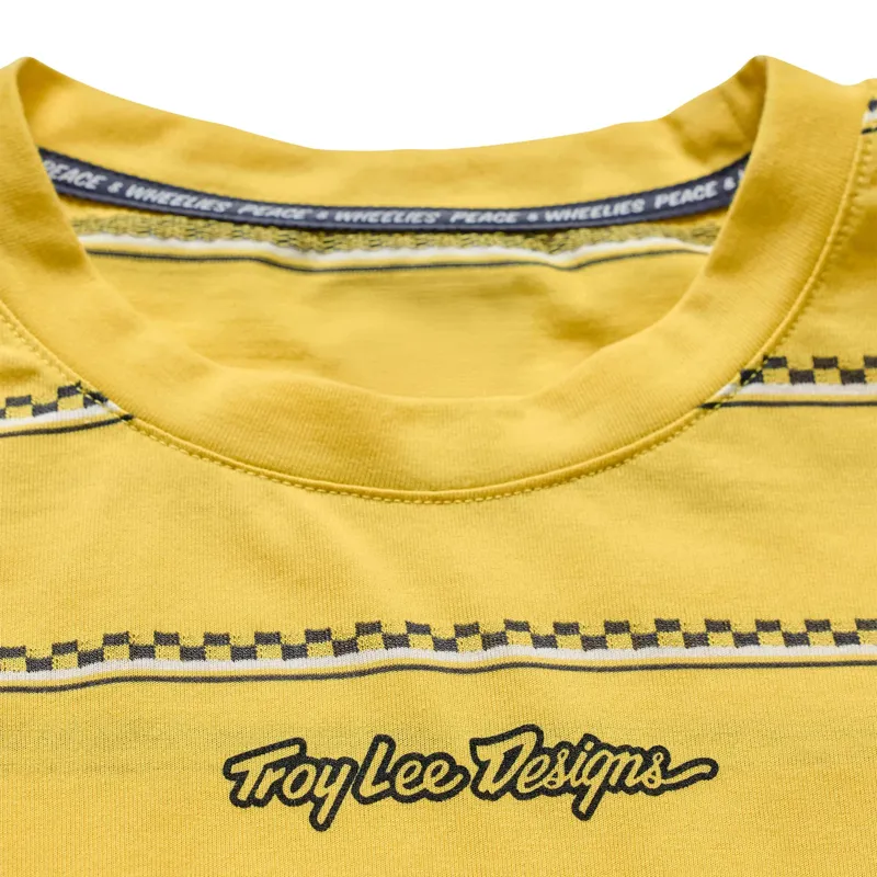 Troy Lee Designs Skyline Fakie Ride Long Sleeve Tee Stripe in Butter-2