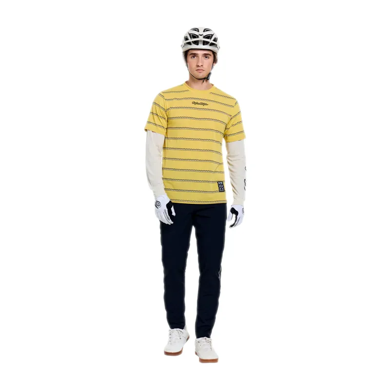 Troy Lee Designs Skyline Fakie Ride Long Sleeve Tee Stripe in Butter-6