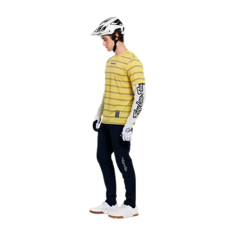Troy Lee Designs Skyline Fakie Ride Long Sleeve Tee Stripe in Butter-7