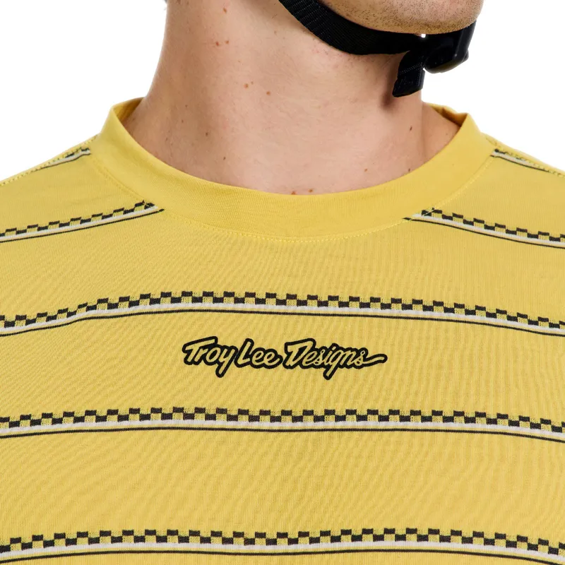 Troy Lee Designs Skyline Fakie Ride Long Sleeve Tee Stripe in Butter-9