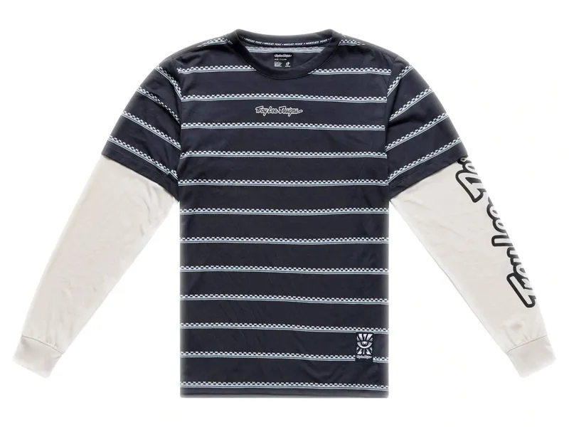 Troy Lee Designs Skyline Fakie Ride Long Sleeve Tee Stripe in Carbon