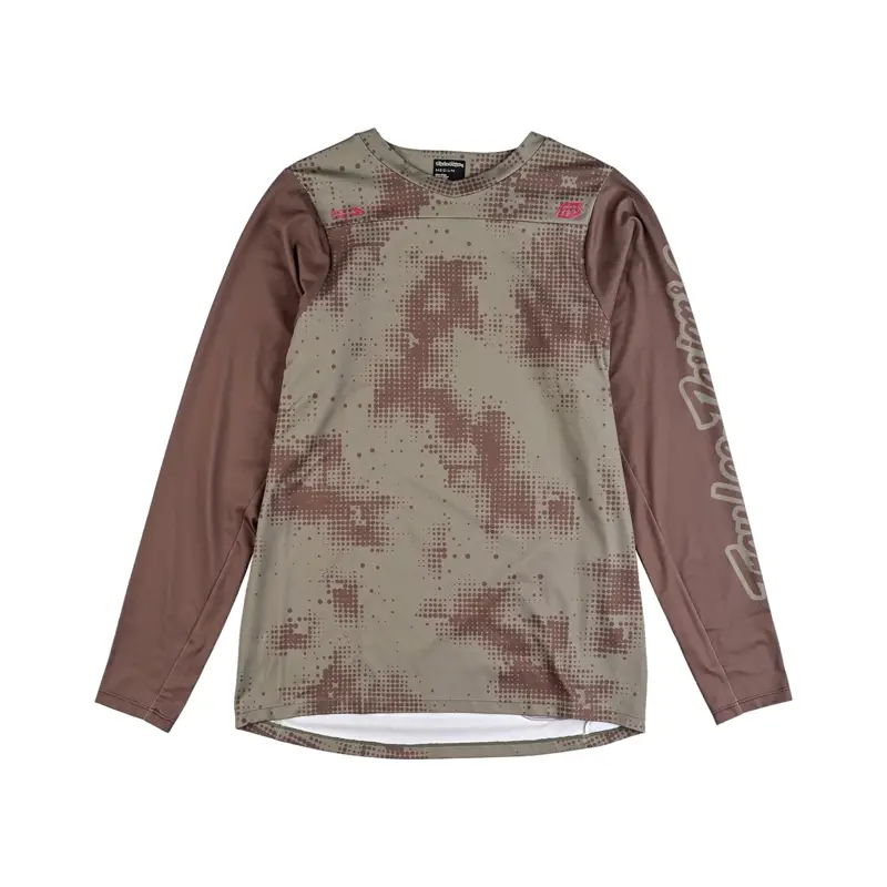 Balfes Bikes Troy Lee Designs Skyline Long Sleeve Chill Jersey Scattered in Olive | Free postage over £30, £10 off first order, price match & 0% finance.
