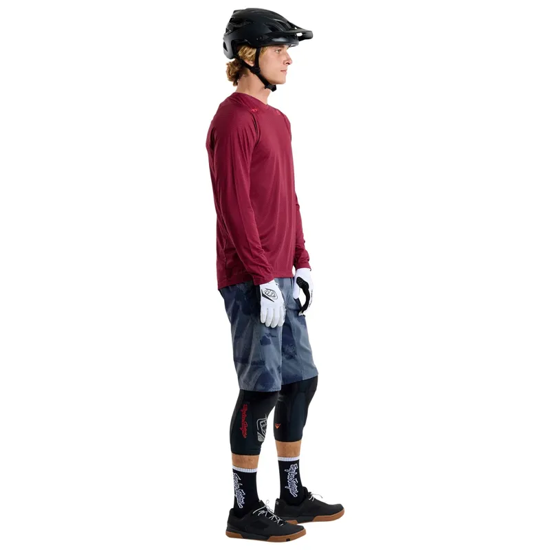 Troy Lee Designs Skyline Pro Long Sleeve Jersey Mono in Red-5