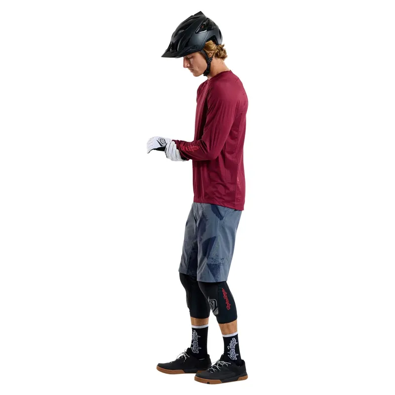 Troy Lee Designs Skyline Pro Long Sleeve Jersey Mono in Red-6