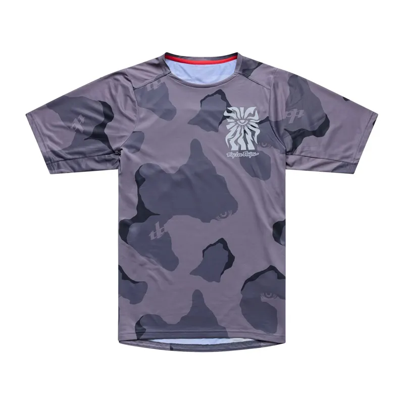 Troy Lee Designs Skyline Pro Short Sleeve Jersey Flow Camo Carbon in Black