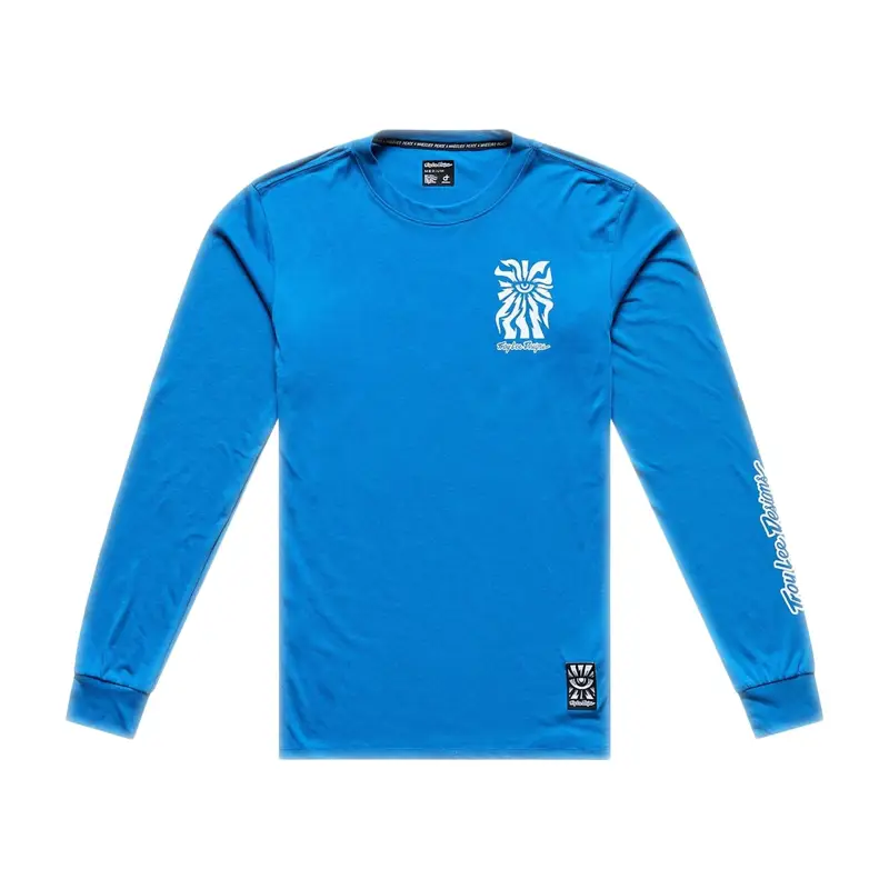 Balfes Bikes Troy Lee Designs Skyline Ride Long Sleeve Jersey in One Eye Aero Blue | Free postage over £30, £10 off first order, price match & 0% finance.