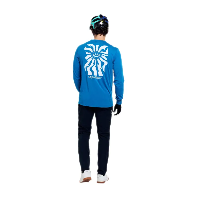 Troy Lee Designs Skyline Ride Long Sleeve Jersey in One Eye Aero Blue-3