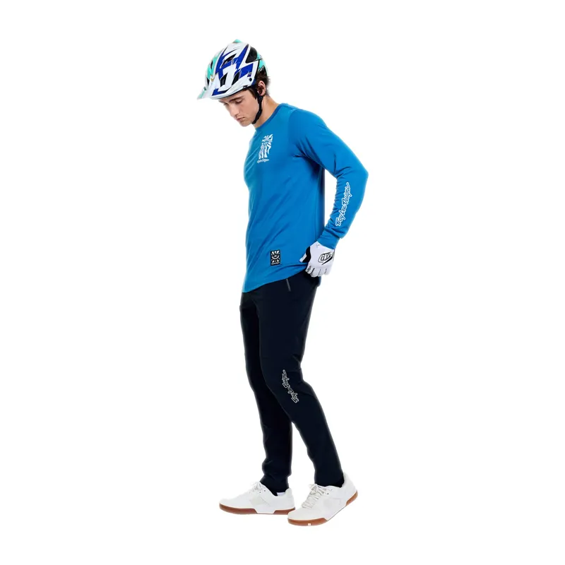 Troy Lee Designs Skyline Ride Long Sleeve Jersey in One Eye Aero Blue-4