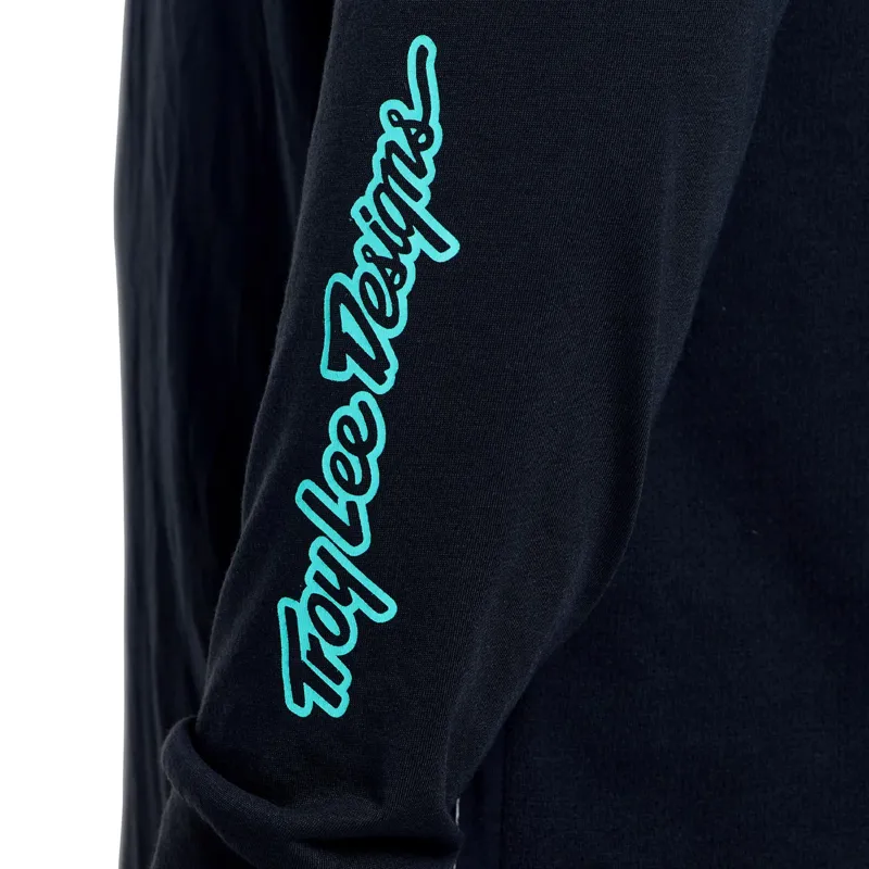 Troy Lee Designs Skyline Ride Long Sleeve Jersey in Signature Black/Real Teal-11