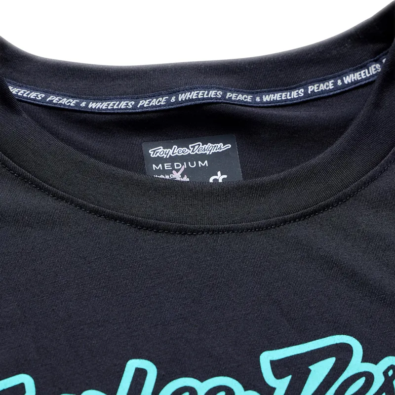 Troy Lee Designs Skyline Ride Long Sleeve Jersey in Signature Black/Real Teal-5