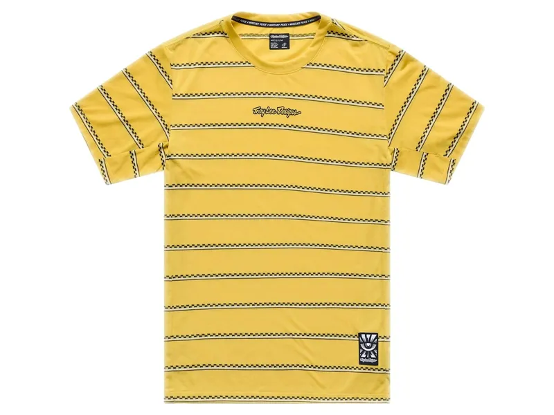 Troy Lee Designs Skyline Short Sleeve Ride Jersey Checked Out in Butter