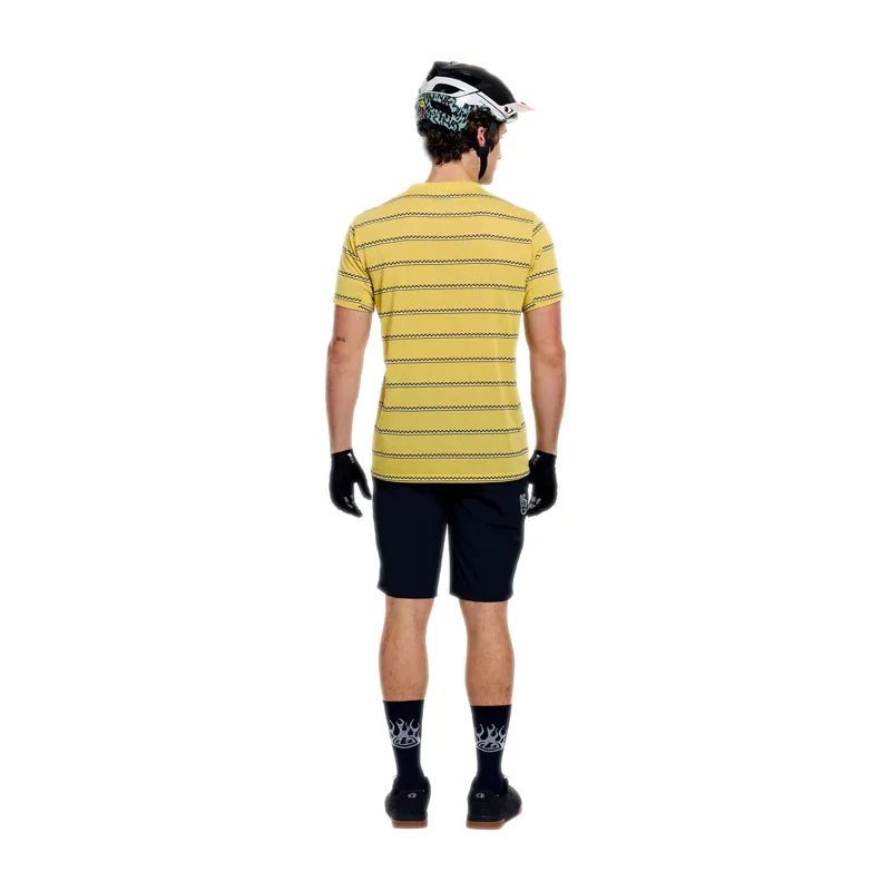Troy Lee Designs Skyline Short Sleeve Ride Jersey Checked Out in Butter-10