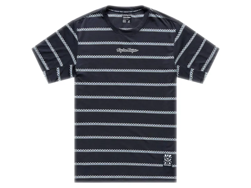 Troy Lee Designs Skyline Short Sleeve Ride Jersey Checked Out in Carbon