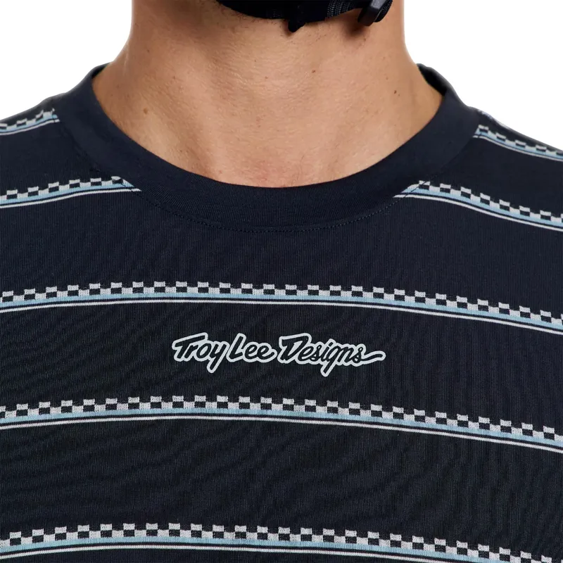 Troy Lee Designs Skyline Short Sleeve Ride Jersey Checked Out in Carbon-6