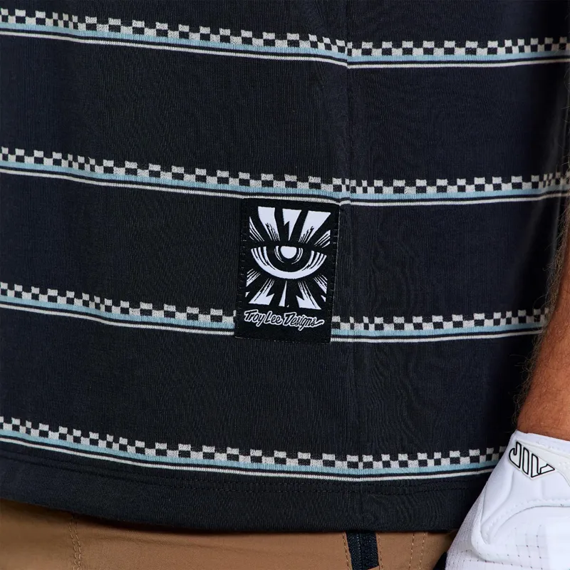 Troy Lee Designs Skyline Short Sleeve Ride Jersey Checked Out in Carbon-7