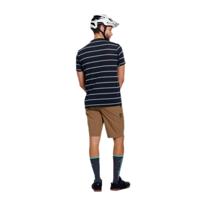 Troy Lee Designs Skyline Short Sleeve Ride Jersey Checked Out in Carbon-9