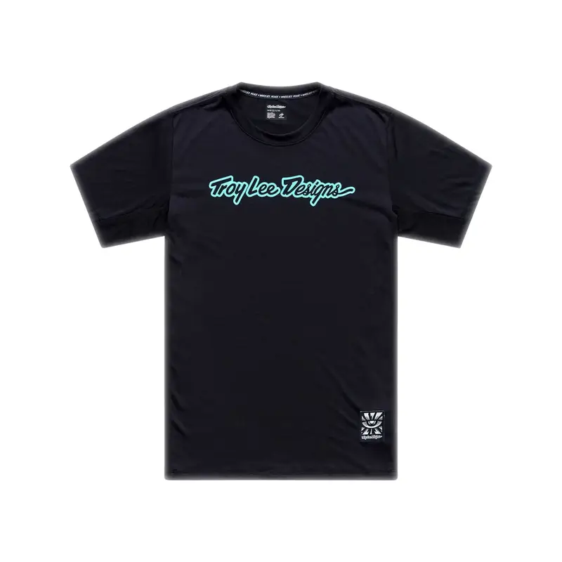 Balfes Bikes Troy Lee Designs Skyline Short Sleeve Ride Jersey Signature in Black/Real Teal | Free postage over £30, £10 off first order, price match & 0% finance.