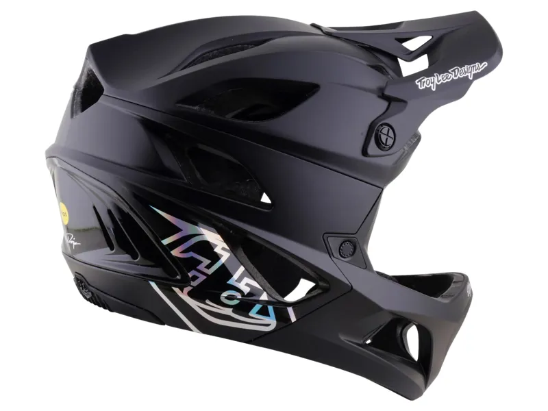 Troy Lee Designs Stage 2 Helmet in Stealth Black-5