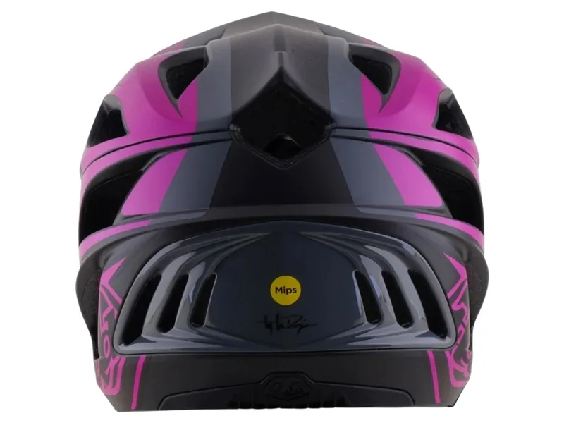 Troy Lee Designs Stage 2 High VZ Helmet in Dark Grey/Neon Fuchsia-3