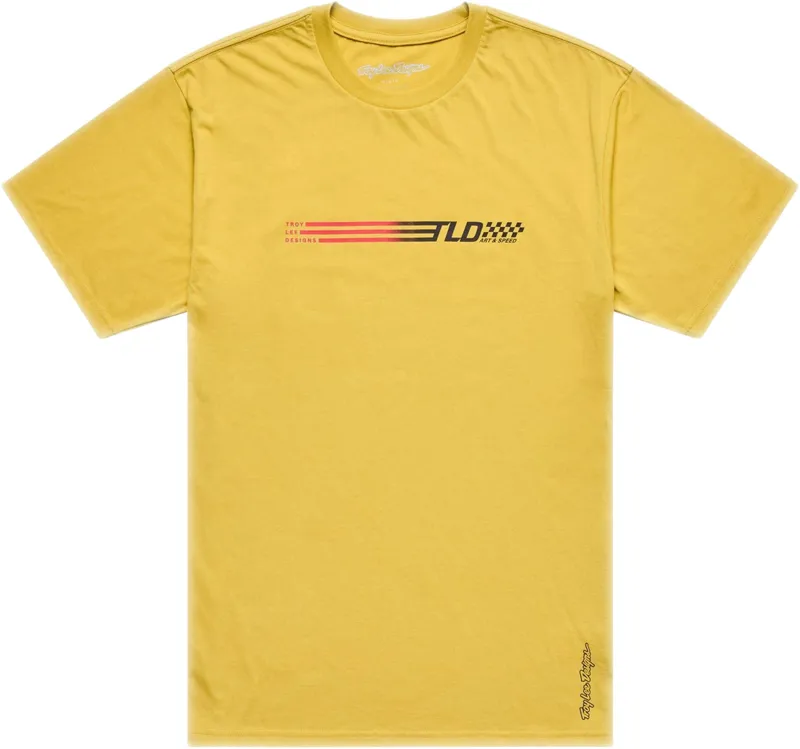 Troy Lee Designs Stripe Short Sleeve Tee in Yellow